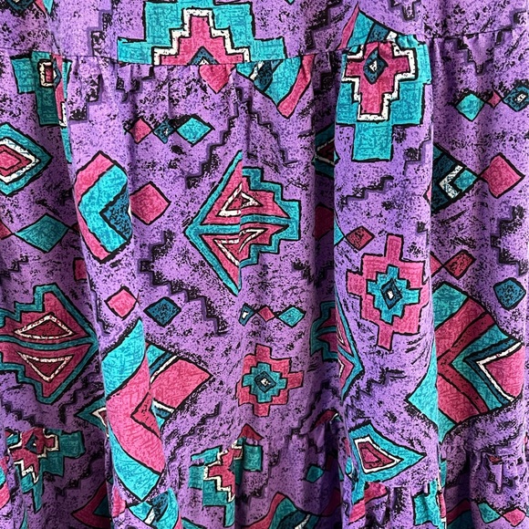 Vintage America America Geometric Print Skirt - Picture 3 of 7